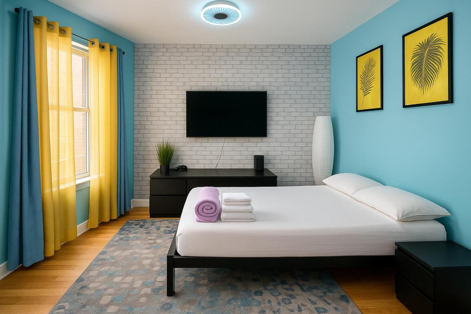 Modern Xl Queen Comfort & Character In Harlem Apartamento
