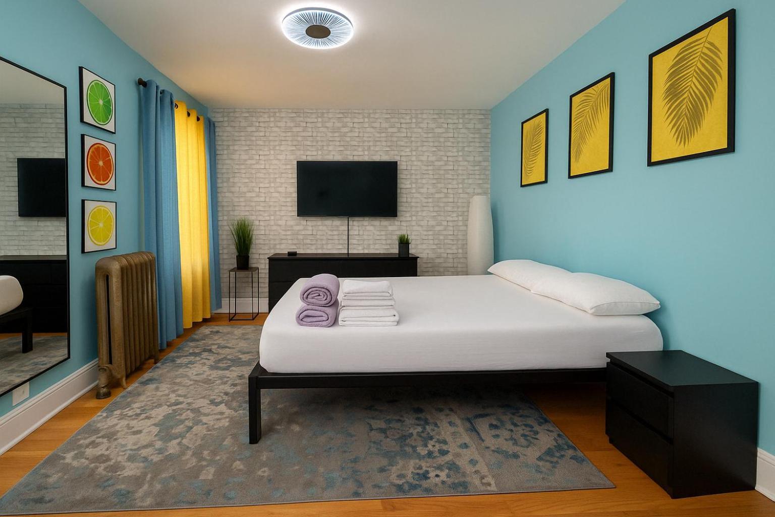 Modern Xl Queen Comfort & Character In Harlem Apartamento *